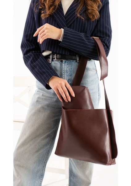 Kadın Yavrulu Yumuşak Deri El ve Omuz Shopper Çanta Uzunluk Ayarlı Sap fiyatları