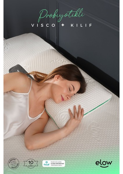 Probiotic+ Klasik Ortopedik Visco Yastık, 70 x 45 x 11