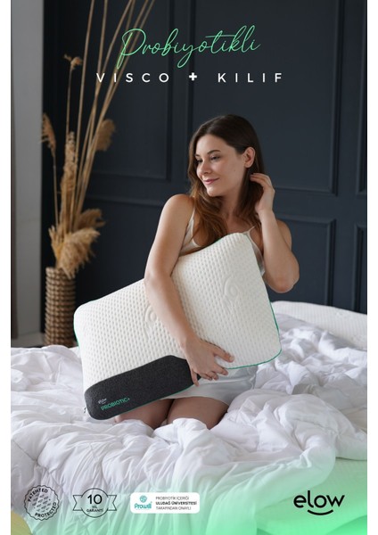 Probiotic+ Tombul Visco Yastık, 60 x 40 x 15