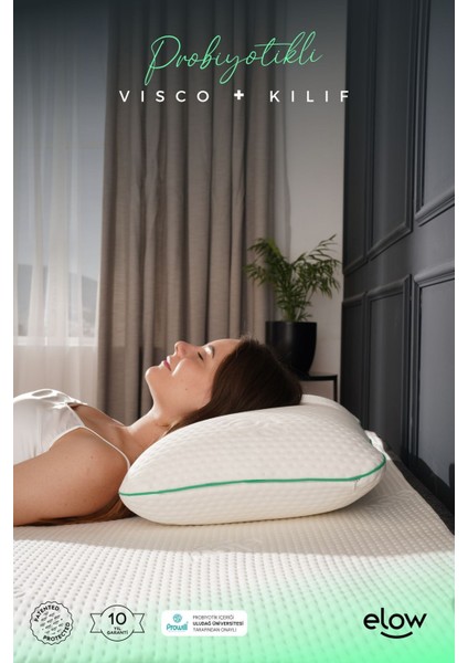 Probiotic+ Tombul Visco Yastık, 60 x 40 x 15