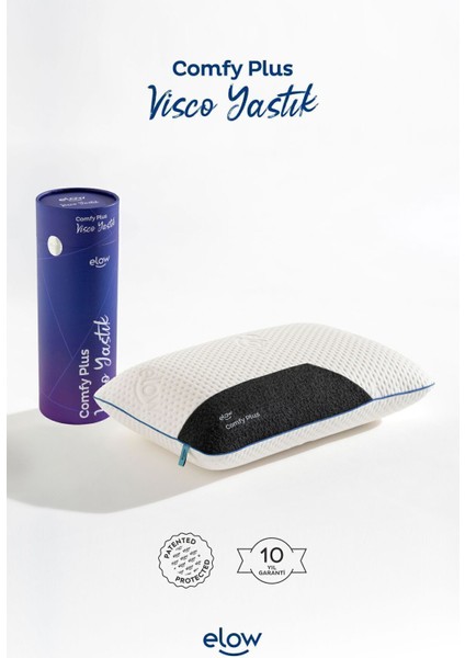 Comfy Plus Tombul Visco Yastık, 60 x 40 x 15