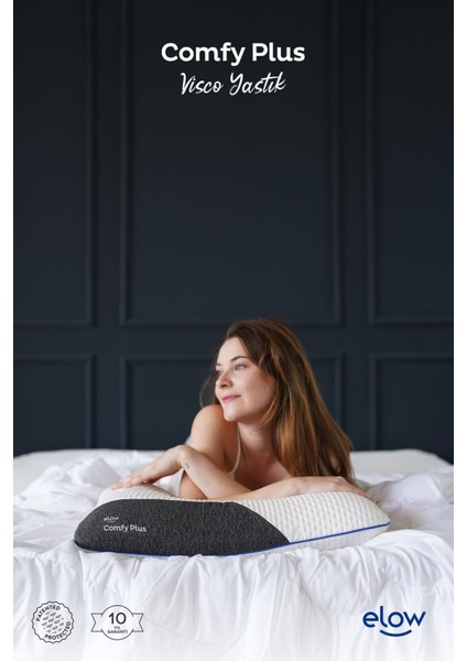 Comfy Plus Tombul Visco Yastık, 60 x 40 x 15