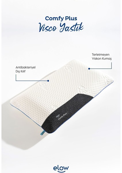 Comfy Plus Klasik Ortopedik Visco Yastık, 70 x 45 x 11