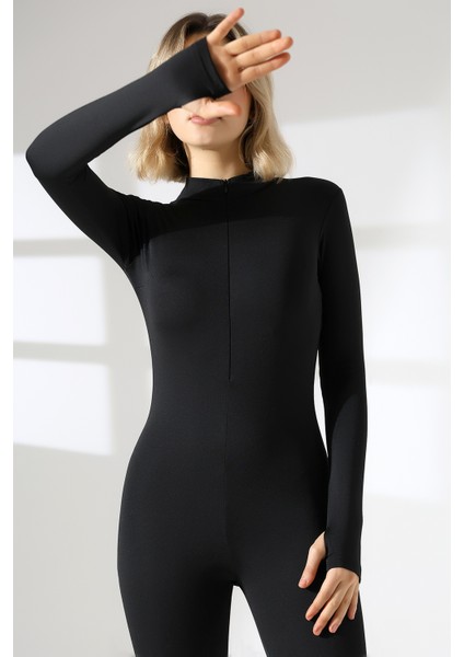 Uzun Tayt Tulum Şardonlu Kışlık Spor Giyim