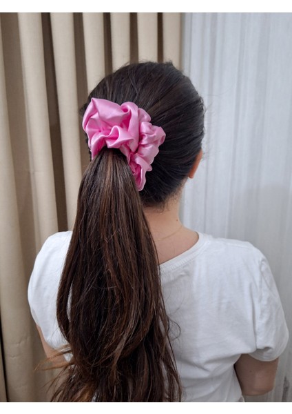 Kadın 3’lü Fiyonk Saç Tokası Seti + Scrunchie Hediyeli - Şeker Pembesi fırsatları