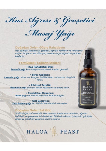 Kas Ağrısı ve Gevşetici Masaj Yağı 100 Ml-Muscle Pain And Relaxing Massage Oil 3,4 Fl.oz fiyatları