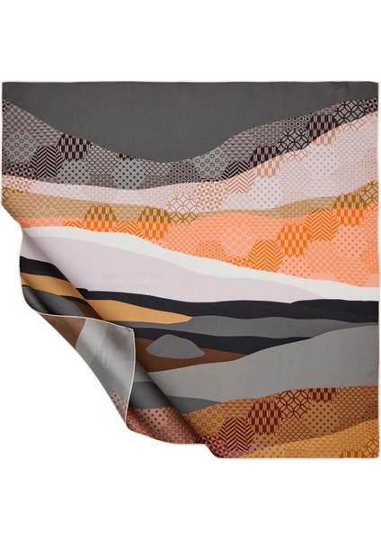 Ipekevi Lagün Tivil Ipek Eşarp Füme Gri