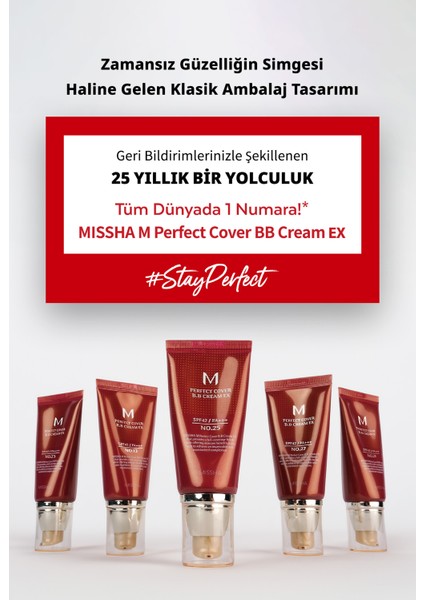 Mükemmel Kapatıcılık Sunan Çok Fonksiyonlu M Perfect Cover BB Cream Ex SPF42/PA+++ No.21 (20ml)