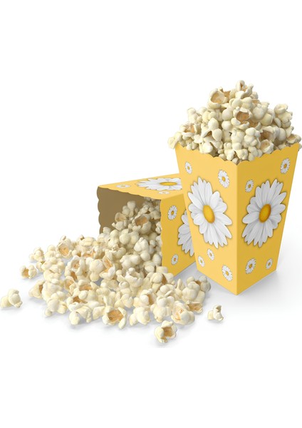 Papatya Temalı Mısır Kutusu 8'li