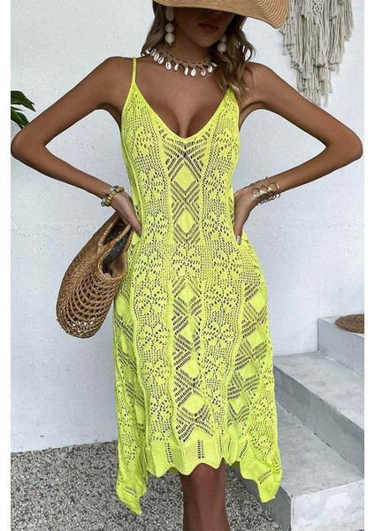 Kadın Ince Askılı Triko Elbise modelleri