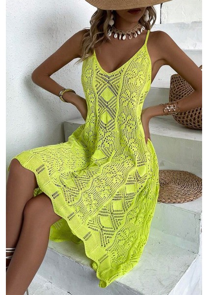 Kadın Ince Askılı Triko Elbise indirimleri