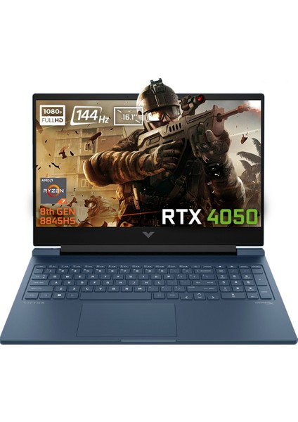 Victus 16-S1023NT Amd Ryzen 7-8845HS 9Z795EA FR42 40 GB Ddr5 4 Tb SSD RTX4050 6gb 16.1 Inç 144Hz Full Hd Windows 11 Home Gaming Laptop