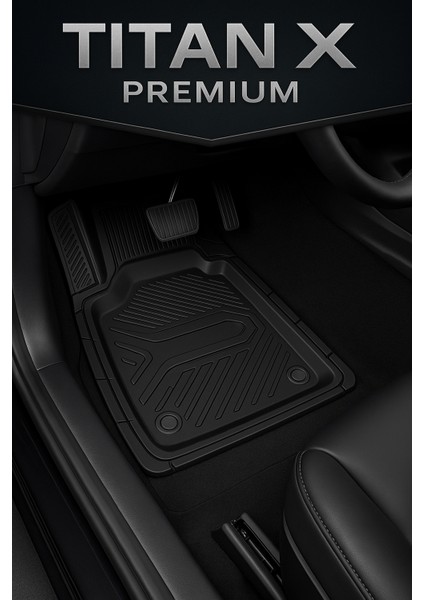 Peugeot 407 St.wagon 3D TitanX Havuzlu Siyah Oto Paspas