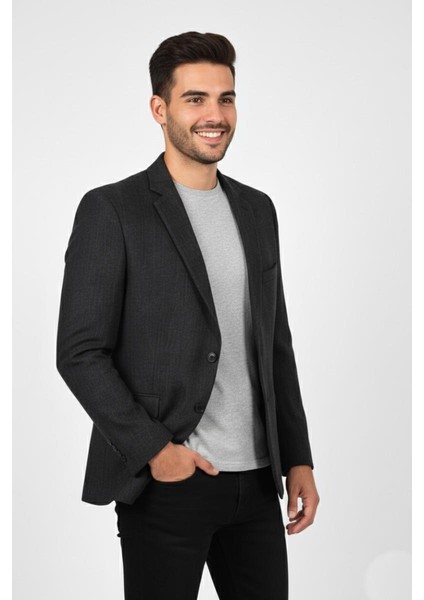 Erkek Kışlık Kumaş Tek Ceket 4 Drop BGL-ST04983