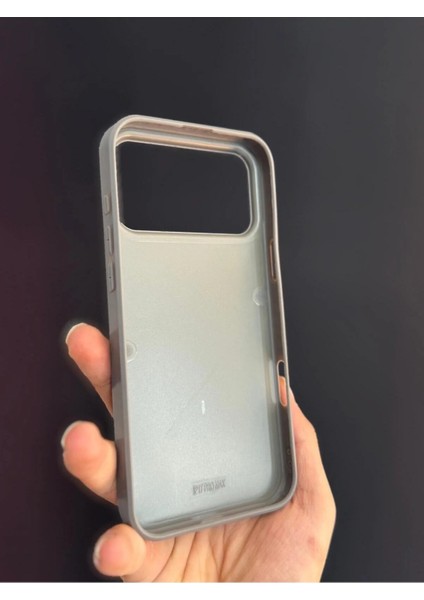 Iphone 17 Uyumlu Sert ve Içi Kadife Taşlı Magsafe Kılıf Roselix