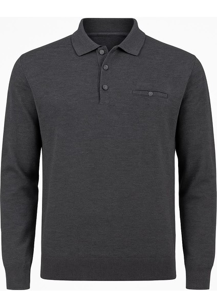 Simenti Büyük Beden Erkek Polo Yaka Selanik Kazak - 7415