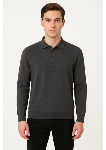 Simenti Büyük Beden Erkek Polo Yaka Selanik Kazak - 7415 fiyatları