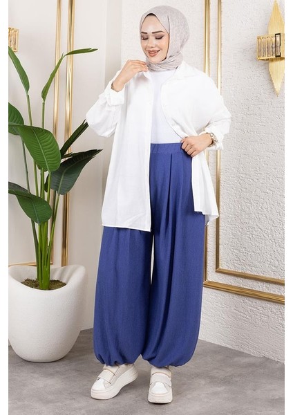 Belilastikli Şalvar Pantolon