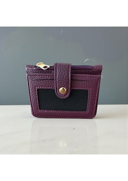 12 Adet Kart ve Bozuk Para Bölmeli Kartlık