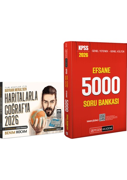 2026 Kpss Efsane 5000 Tamamı Çözümlü Soru Bankası - 2026 Tüm Adaylar Için Haritalarla Coğrafya