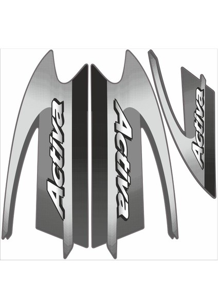 Honda Activa Komple Çıkartma Seti Gri