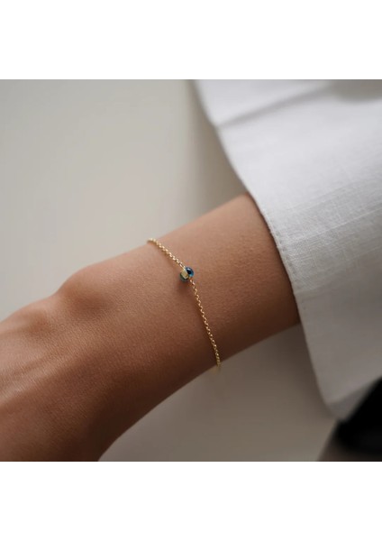 Nazar Boncuklu Minimal Altın Bileklik fiyatları