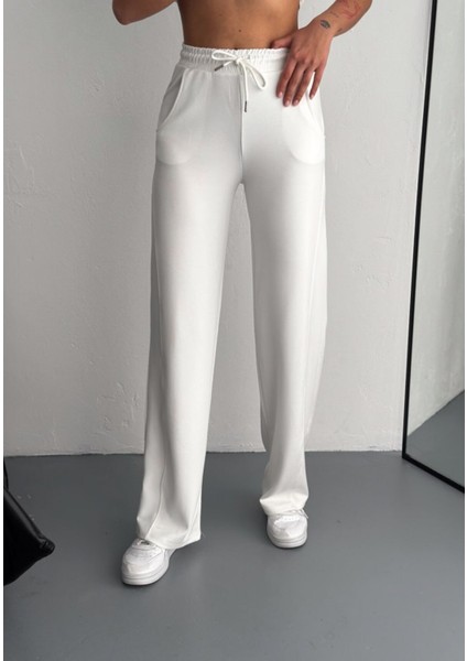 Kadın Modal Kumaş Bisiklet Yaka Tshirt Eşofman Takımı