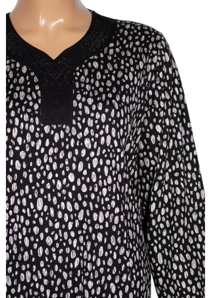 Hesna Kadın Minel Battal Beden Kuplu Boydan Siyah Elbise Desen 28 modelleri