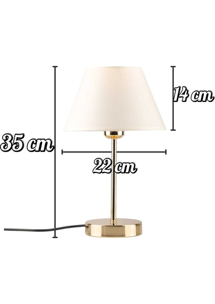 Krem Kumaş Gold Gövde Modern Abajur – Şık Masa Üstü Dekoratif Aydınlatma Lambası modelleri