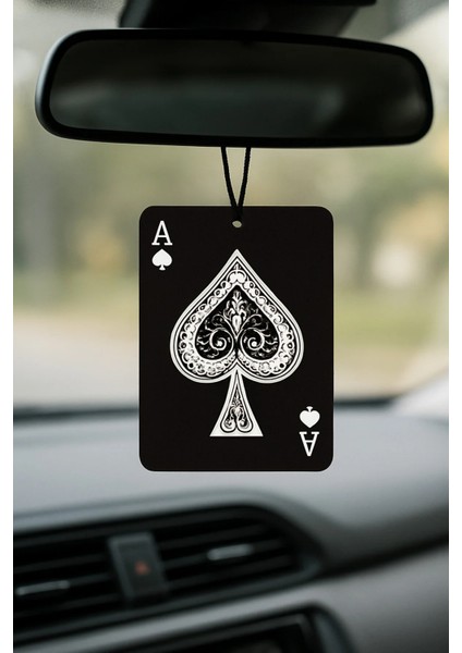 Sakız Kokulu As Ace Maça Kartı Tasarımlı Araç Ayna Kokusu – Oto Parfüm – Dekoratif Aksesuar