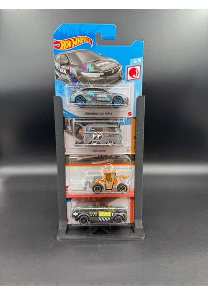 1:64 Diecast Model Uzun ve Kısa Kart Regular Stand - 4 Araçlık modelleri