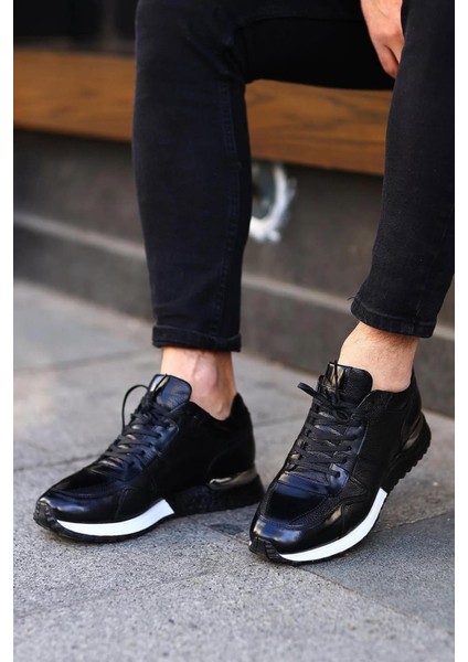 - Siyah Hakiki Deri Bağcıklı Erkek Sneaker 101-2782 fiyatları