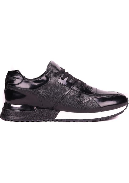 - Siyah Hakiki Deri Bağcıklı Erkek Sneaker 101-2782 modelleri