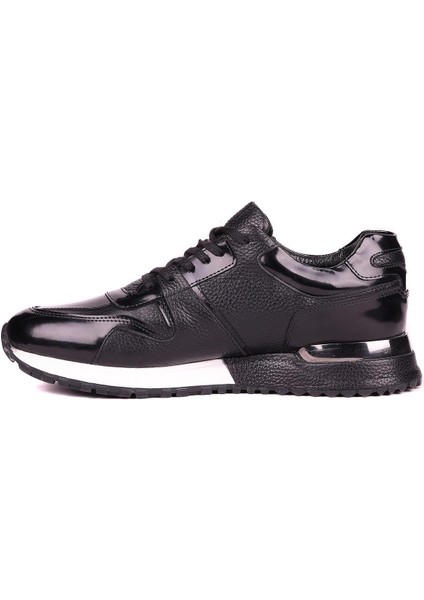 - Siyah Hakiki Deri Bağcıklı Erkek Sneaker 101-2782 indirimleri