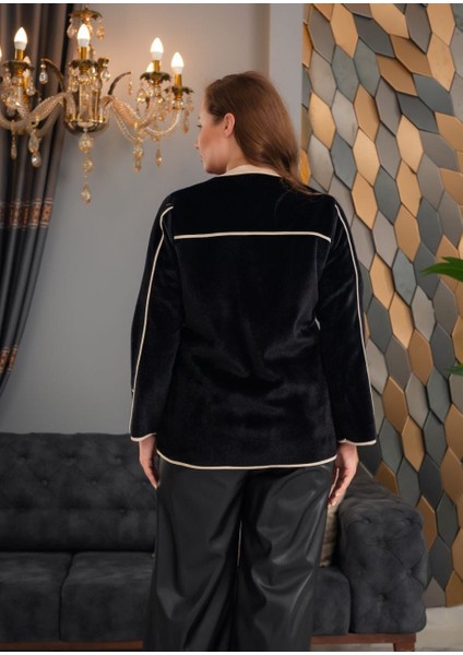 Kadın Fok Kürk Ceket Büyük Beden Brit Detaylı modelleri