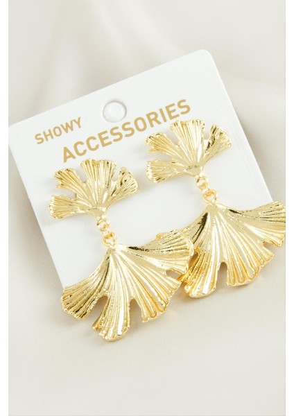 Yaprak Trend Metal Küpe