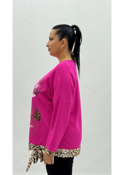 Büyük Beden Viskon Taşlı Inci Detaylı Uzun Kol Oversize Kadın Bluz fırsatları