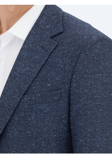 Lacivert Mikro Modern Fit %100 Yün Ceket modelleri