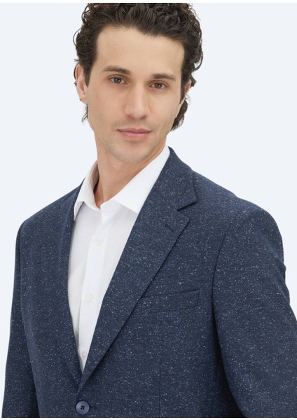 Lacivert Mikro Modern Fit %100 Yün Ceket fırsatları