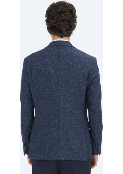 Lacivert Mikro Modern Fit %100 Yün Ceket indirimleri