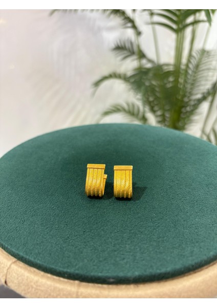 Kadın Trabzon Hasır Gümüş Küpe