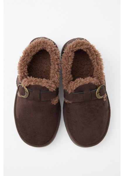 Bot 2524 - İçi Kürklü Eskitme Tokalı Acı Kahve Süet Kadın Bot indirimleri