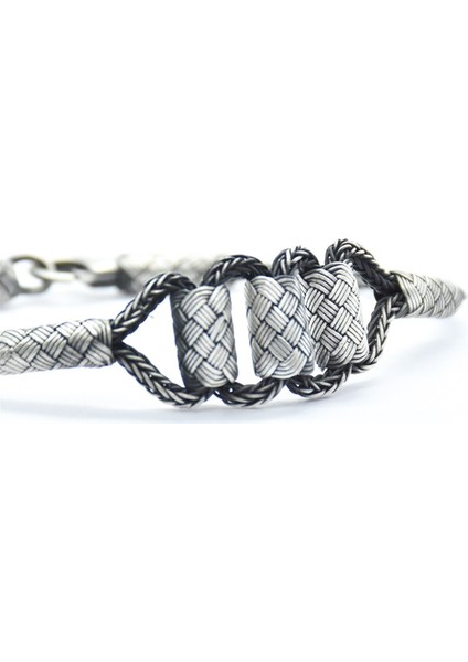 Erkek Gümüş Kazaziye Bileklik