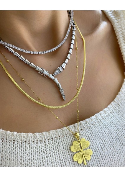 Kadın Gümüş İthal Tasarım Kolye modelleri