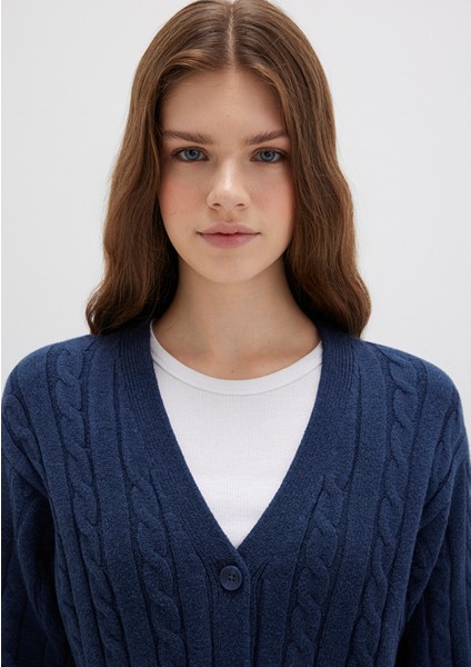 Düğmeli Lacivert Hırka 1710576-70488