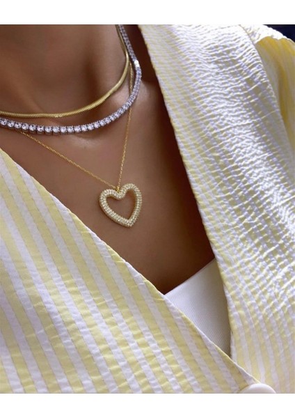 Kadın Gümüş Kalp Kolye fırsatları