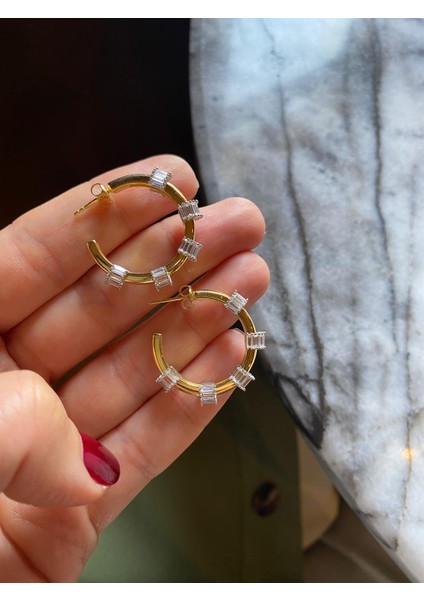 Kadın Gümüş Trend Halka Küpe fiyatları