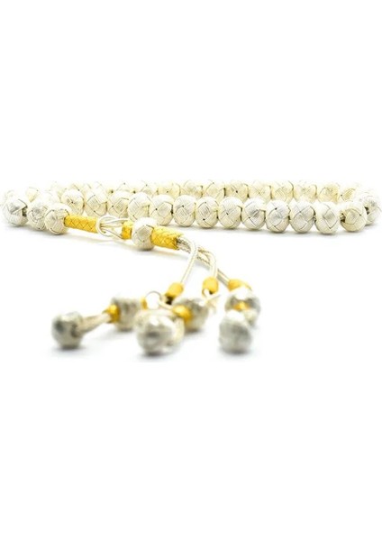 Erkek Gümüş Çift Renkli Kazaziye Tesbih