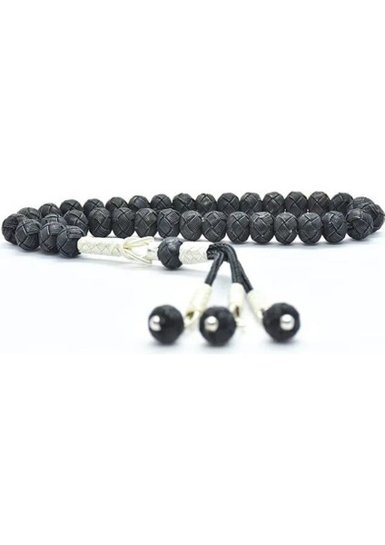 Erkek Gümüş Siyah Beyaz Kazaziye Tesbih fiyatları