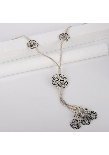 Kadın Gümüş Aşk Düğümü Kazaziye Kolye modelleri